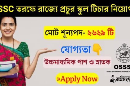 SSC তরফে রাজ্যে প্রচুর স্কুল টিচার নিয়োগ চলছে! নূন্যতম উচ্চমাধ্যমিক ও স্নাতক পাশে আবেদন করুন