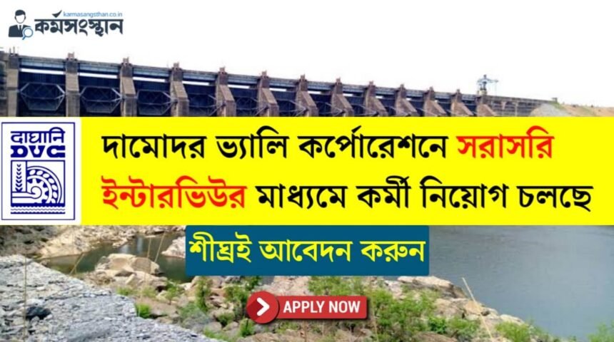 দামোদর ভ্যালি কর্পোরেশনে সরাসরি ইন্টারভিউর মাধ্যমে কর্মী নিয়োগ চলছে, শীঘ্রই আবেদন করুন